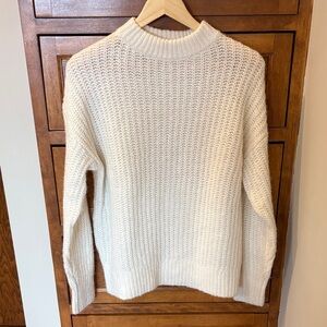 Old Navy High Neck Sweater Cream Sz XS